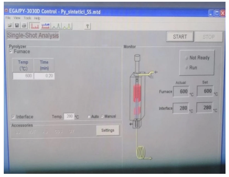 Single shot pyrolysis Pyrolyzer EGA/Py-3030D