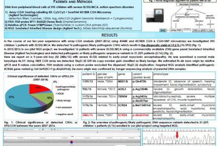 Kombinace aCGH a SureSelect (NGS): robustní a citlivá genomická technika pro detekci idiopatických duševních postižení a opožděného vývoje